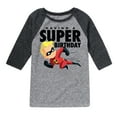 thumbnail image 1 of The Incredibles - Having A Super Birthday Dash - Toddler & Youth Raglan Graphic T-Shirt, 1 of 4