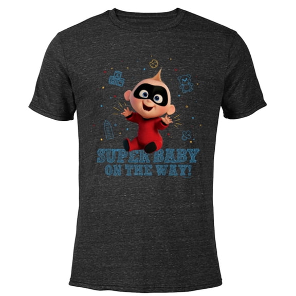 The Incredibles Jack-Jack Super Baby on the Way - Short Sleeve Blended T-Shirt for Adults - Customized-Black