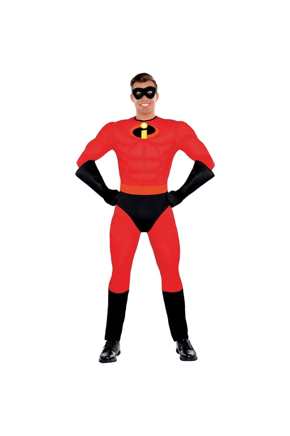 The Incredibles Mr. Incredible Muscle Costume, Men, Standard, with Accessories