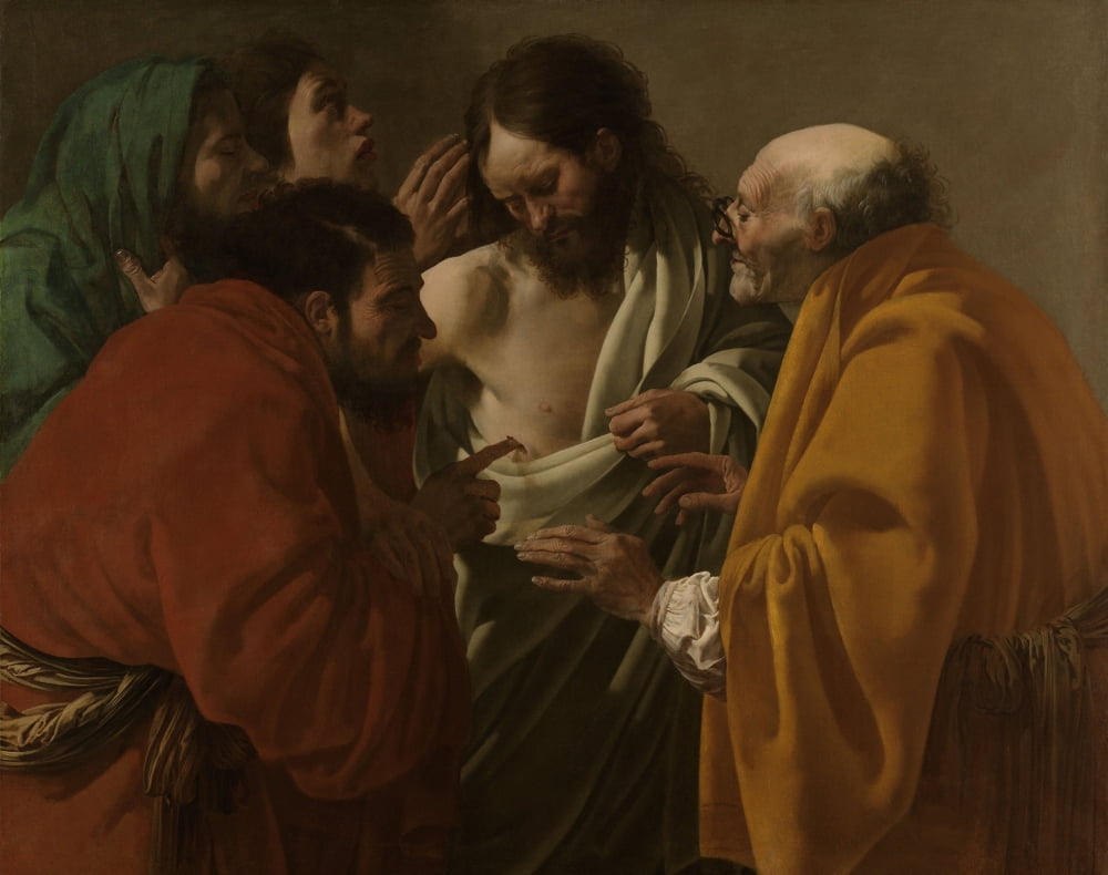 The Incredulity Of Thomas Canvas Art - (36 x 24)