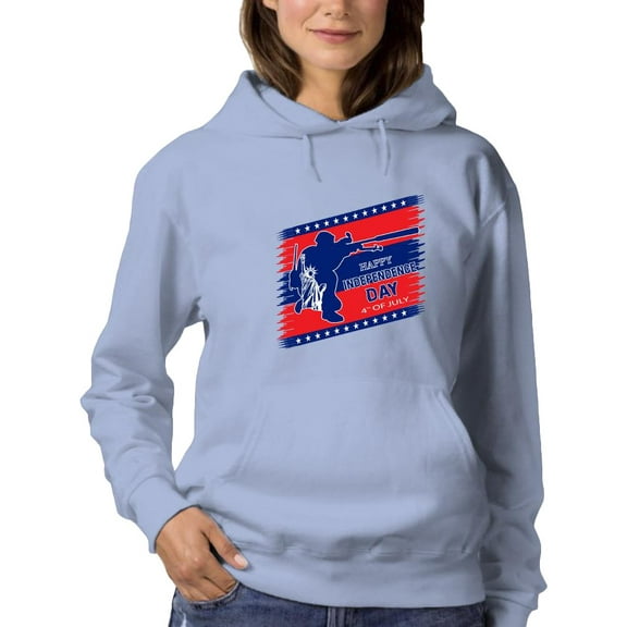 The Independence Day 4Th. Hoodie Women -Image by Shutterstock, Female Medium