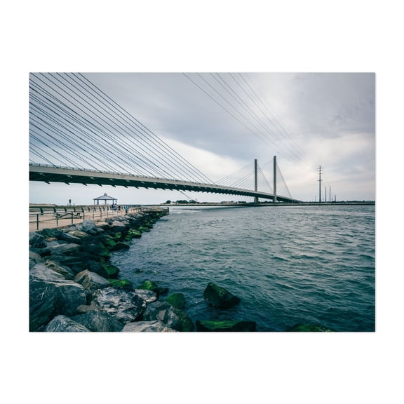 The Indian River Bridge - Bethany Beach Delaware Photography Unframed Wall Art Print 20 x 30 inches