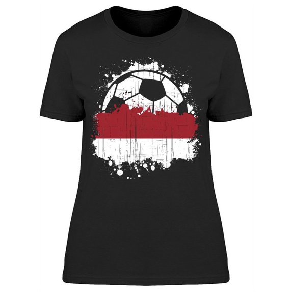 The Indonesia Soccer Team T-Shirt Women -Image by Shutterstock Women T-Shirt, Female Large