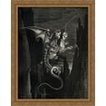 thumbnail image 1 of The Inferno, Canto 17, line 117: New terror I conceiv╞d at the steep plunge 28x34 Large Gold Ornate Wood Framed Canvas Art by Gustave Dore, 1 of 2