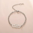 thumbnail image 1 of The Infinity Symbol Bracelets Men Women Stainless Steel Figaro Chain Bracelet, 1 of 9