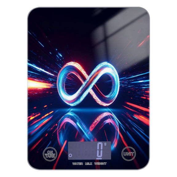 The Infinity Symbol Food Scale Digital Kitchen Scale Waterproof Grams Ounces lbs for For Baking and Cooking