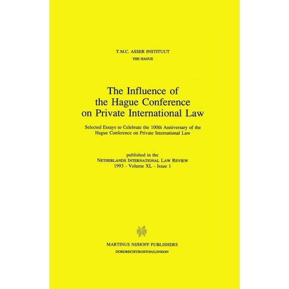 The Influence of the Hague Conference on Private International Law, (Hardcover)