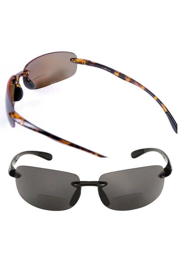"The Influencer" 2 Pair of Sport Wrap Bifocal Sunglasses for Men and Women