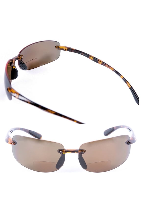 "The Influencer" 2 Pair of Sport Wrap Non-Polarized Bifocal Sunglasses for Men and Women - Tortoise/Tortoise (Non-Polarized) - 2.50