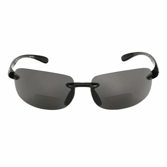 "The Influencer" Bifocal Sunglasses - Lightweight Unisex Reading Sunglasses - Black - 2.50