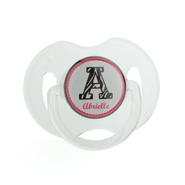 The Initiative Initial with Name Zebra Pacifier