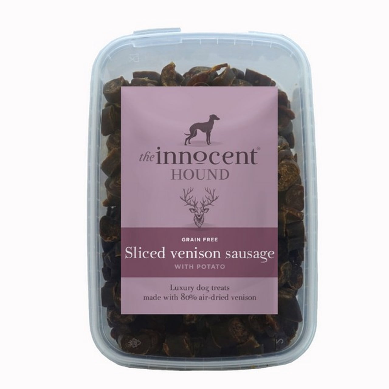 Fresh Look at The Innocent Hound Sliced Venison Sausages 600G Case Of 3
