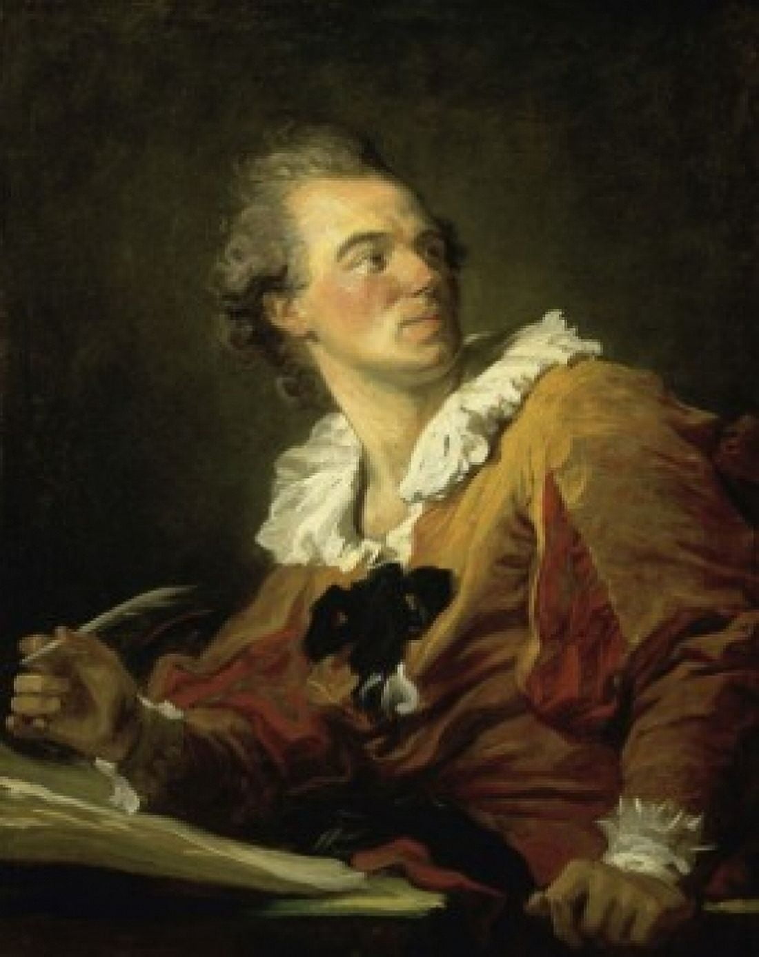 The Inspiration Jean Honor Fragonard (1732-1806French)  Musee du Louvre Paris Canvas Art - Jean Honore Fragonard (24 x 36)