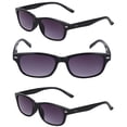 thumbnail image 1 of "The Intellect" 3 Pair of Full Reading Sunglasses (Not Bifocals) - Outdoor Sun Readers for Men and Women - Black/Black - 1.75, 1 of 4