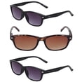 thumbnail image 1 of "The Intellect" 3 Pair of Full Reading Sunglasses (Not Bifocals) - Outdoor Sun Readers for Men and Women - Black/Tortoise - 2.00, 1 of 6