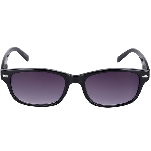 "The Intellect" Full Outdoor Reading Sunglasses NOT Bifocals - Hard Case/Cleaning Cloth Included - Black - 1.00