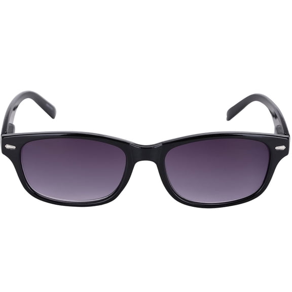 "The Intellect" Full Outdoor Reading Sunglasses NOT Bifocals - Hard Case/Cleaning Cloth Included - Black - 2.00