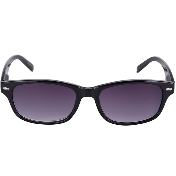 "The Intellect" Full Outdoor Reading Sunglasses NOT Bifocals - Hard Case/Cleaning Cloth Included - Black - 2.50