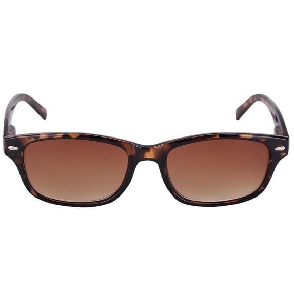 "The Intellect" Full Outdoor Reading Sunglasses NOT Bifocals - Hard Case/Cleaning Cloth Included - Tortoise - 2.00