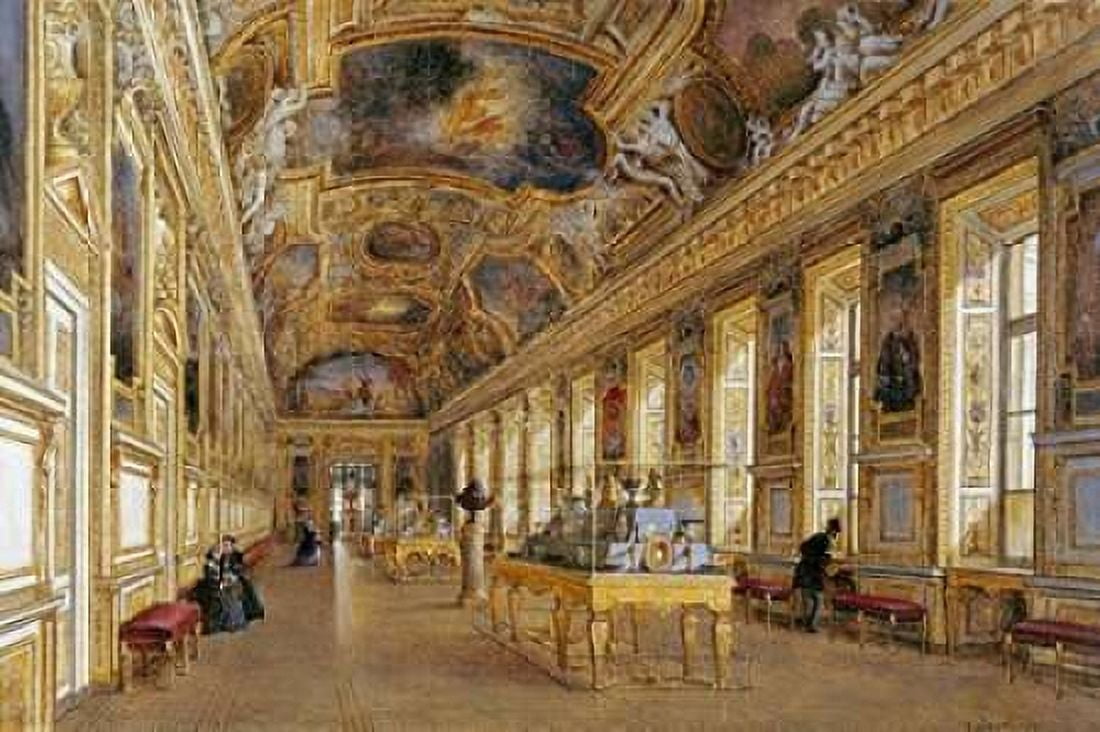 The Interior of The Louvre Canvas Art - Victor Duval (12 x 18)
