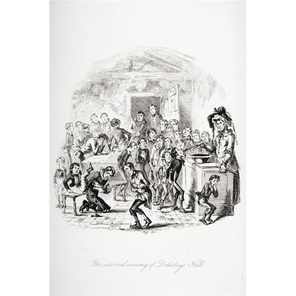 The Internal Economy of Dotheboys Hall Illustration From The Charles Dickens Poster Print, Large - 24 x 36