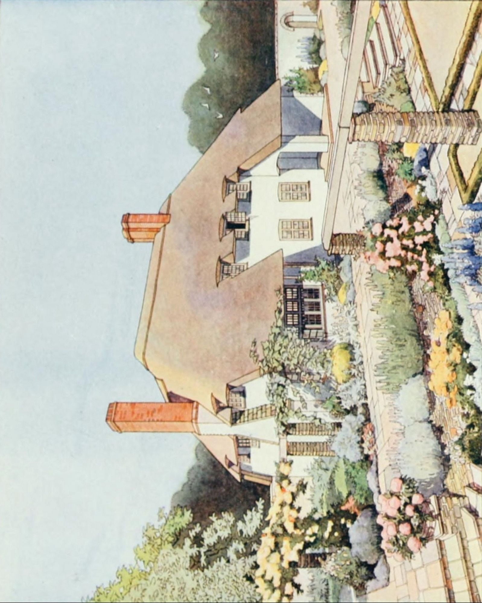 The International Studio 1912 Country Cottage & Garden Canvas Art - Claud J Kay (18 x 24)