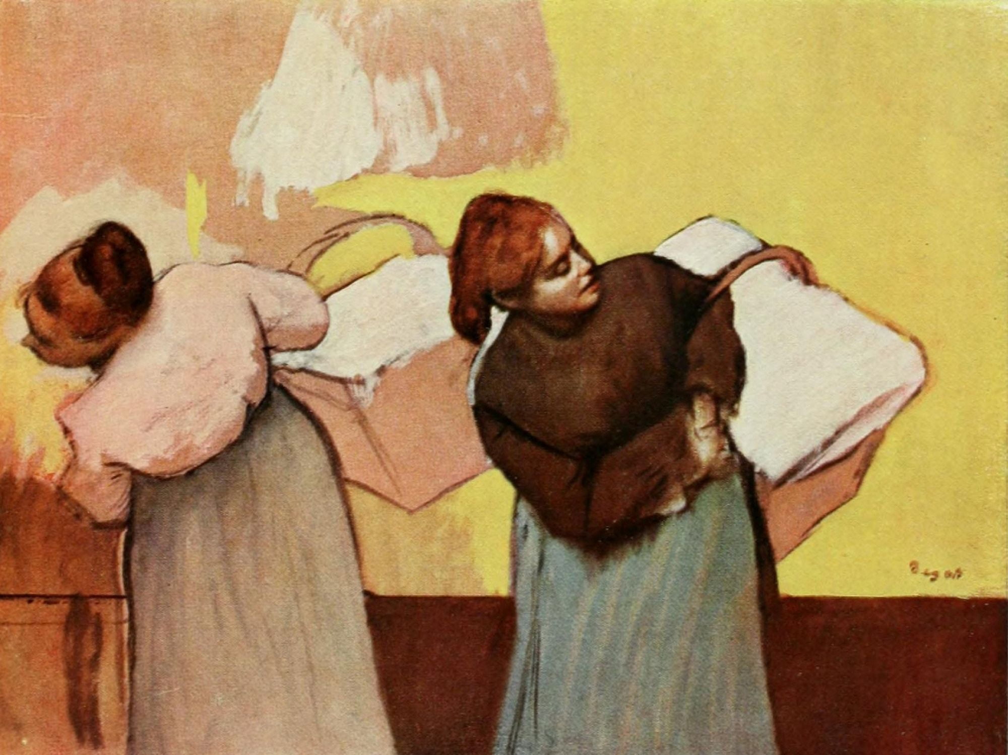The International Studio 1918 Les Blanchisseuses Canvas Art - Edgar Degas (18 x 24)