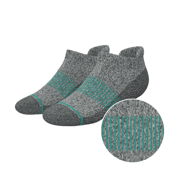 The Intramural Champ - Shinesty Gray Stay Weird Heel Hammock Ankle Socks Large