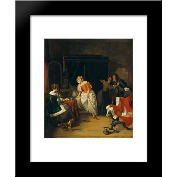 The Intruder 20x24 Framed Art Print by Metsu, Gabriel