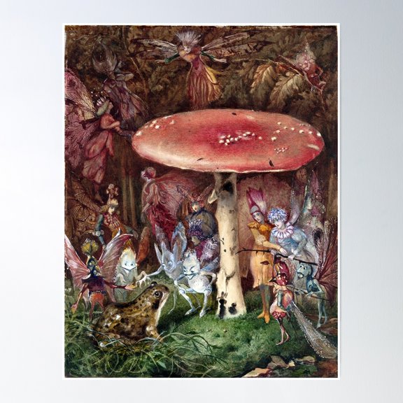The Intruder - John Anster Fitzgerald Poster Wall Art, Modern Wall Decor, 12x18 UNFRAMED