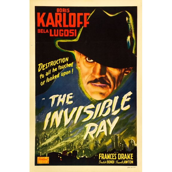 The Invisible Ray Boris Karloff On 1948 Re-Release Poster) 1936. Movie Poster Masterprint (11 x 17)