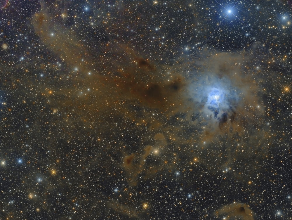 The Iris Nebula in the constellation Cepheus Canvas Art - Roberto ColombariStocktrek Images (16 x 13)