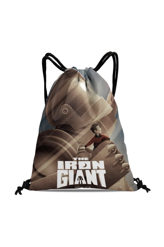 The Iron Giant Drawstring Backpack Bag Party Favors Goodies Merch Gym Waterproof Swimming Beach Fans