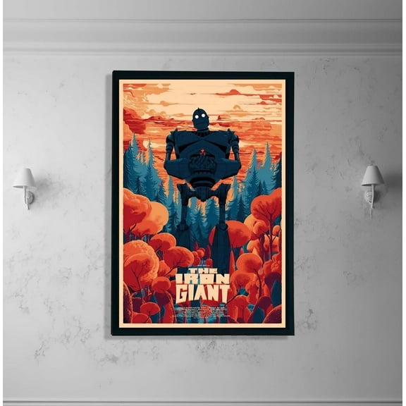The Iron Giant Poster Poster, Animated Movie Wall Art, Retro Style Wall Decor, Wallhanging, Robot, Idea Art UNFRAMED Poster, 8x12