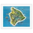 thumbnail image 1 of The Island of Hawaii Map - Vintage Pictorial Map by Ray Lanterman c.1962 - Fine Art Rolled Canvas Print 20in x 26in, 1 of 4
