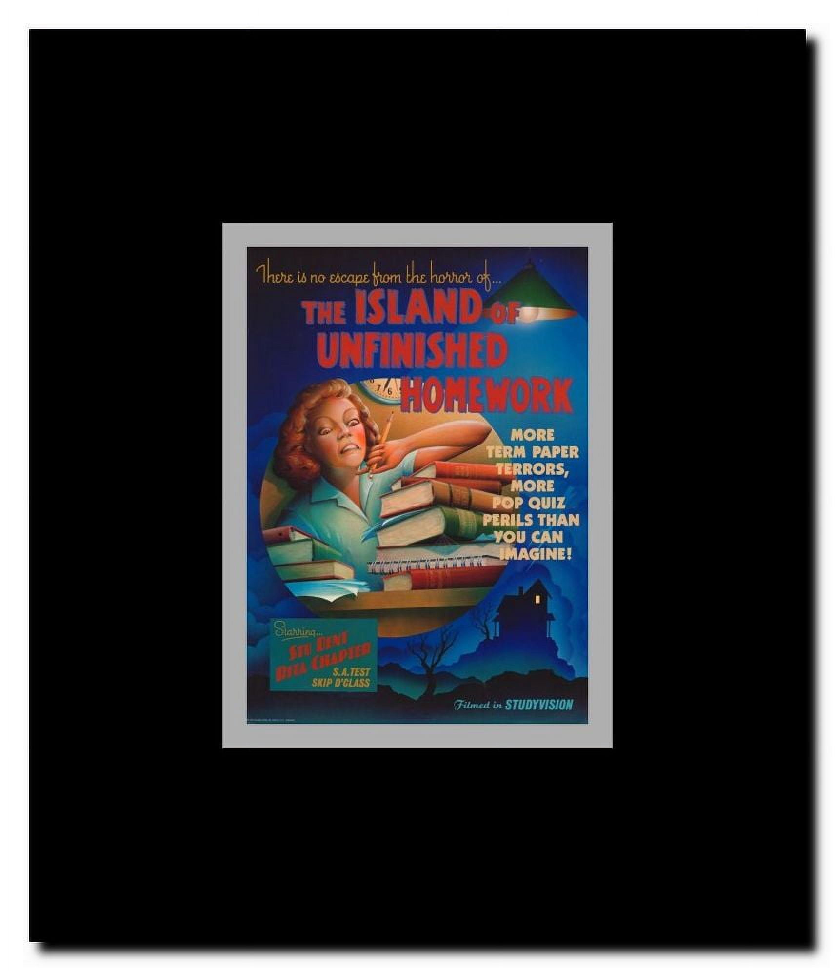 The Island of Unfinished Homework Framed Movie Poster