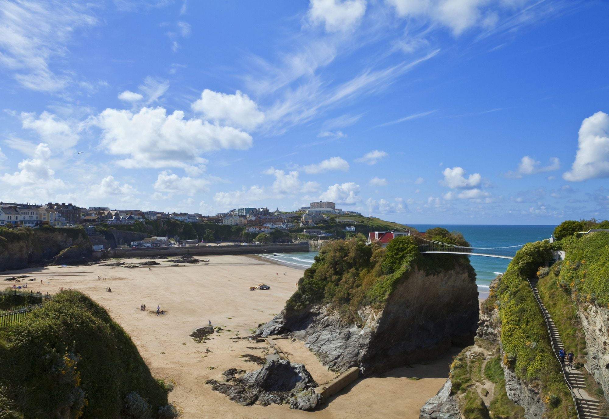 The Island on Towan Beach Newquay Cornwall England Canvas Art - Panoramic Images (19 x 27)