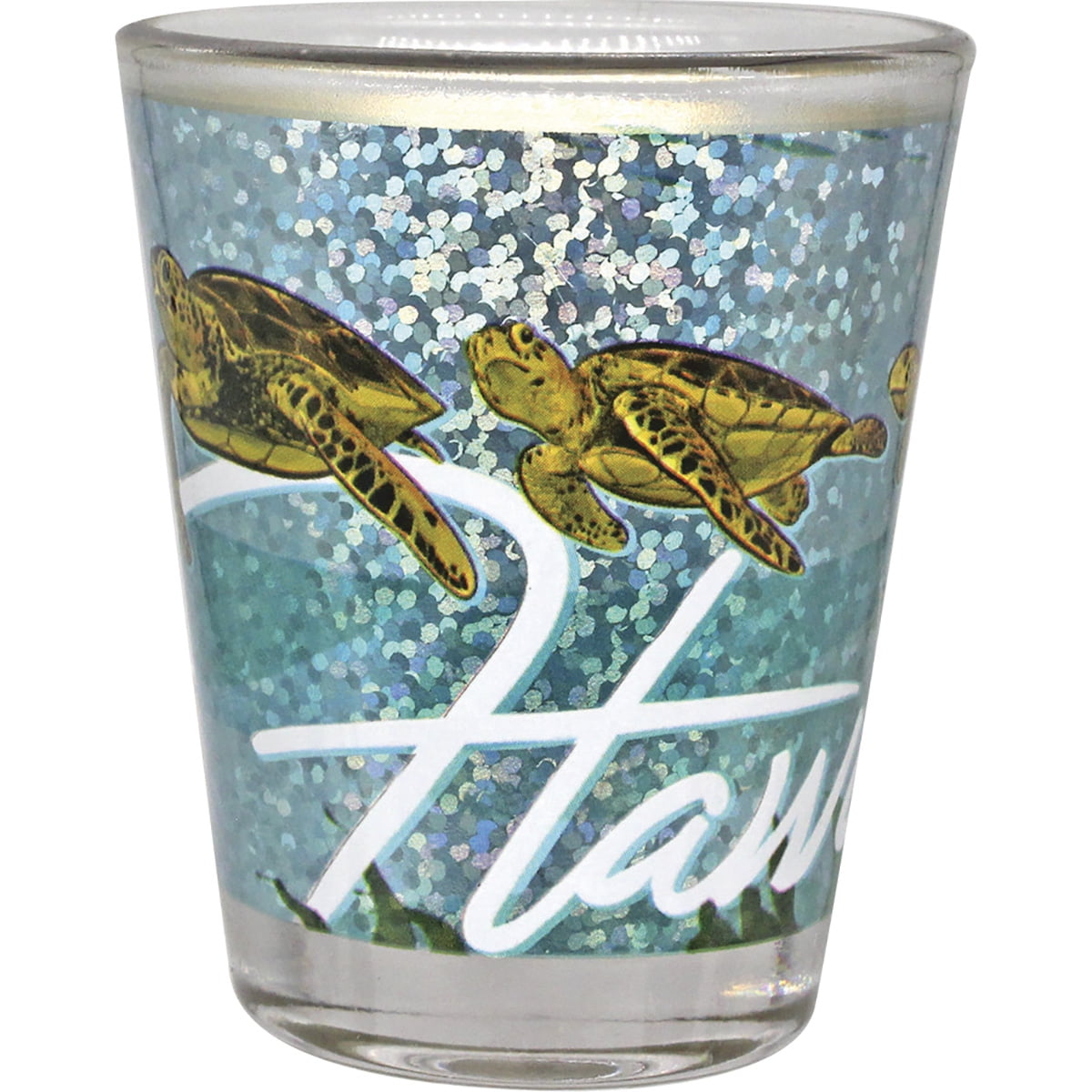 Hawaii Beachfront View Shot Glass – Souvenir Glass, 2.25" Tall, Tropical Design - View #13