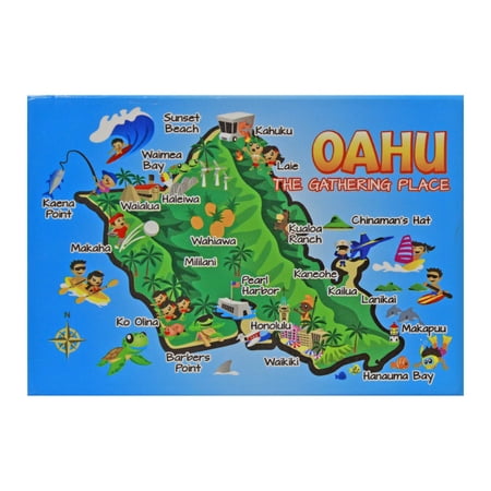 The Islander Group Hawaii Playing Cards Oahu Fun Map