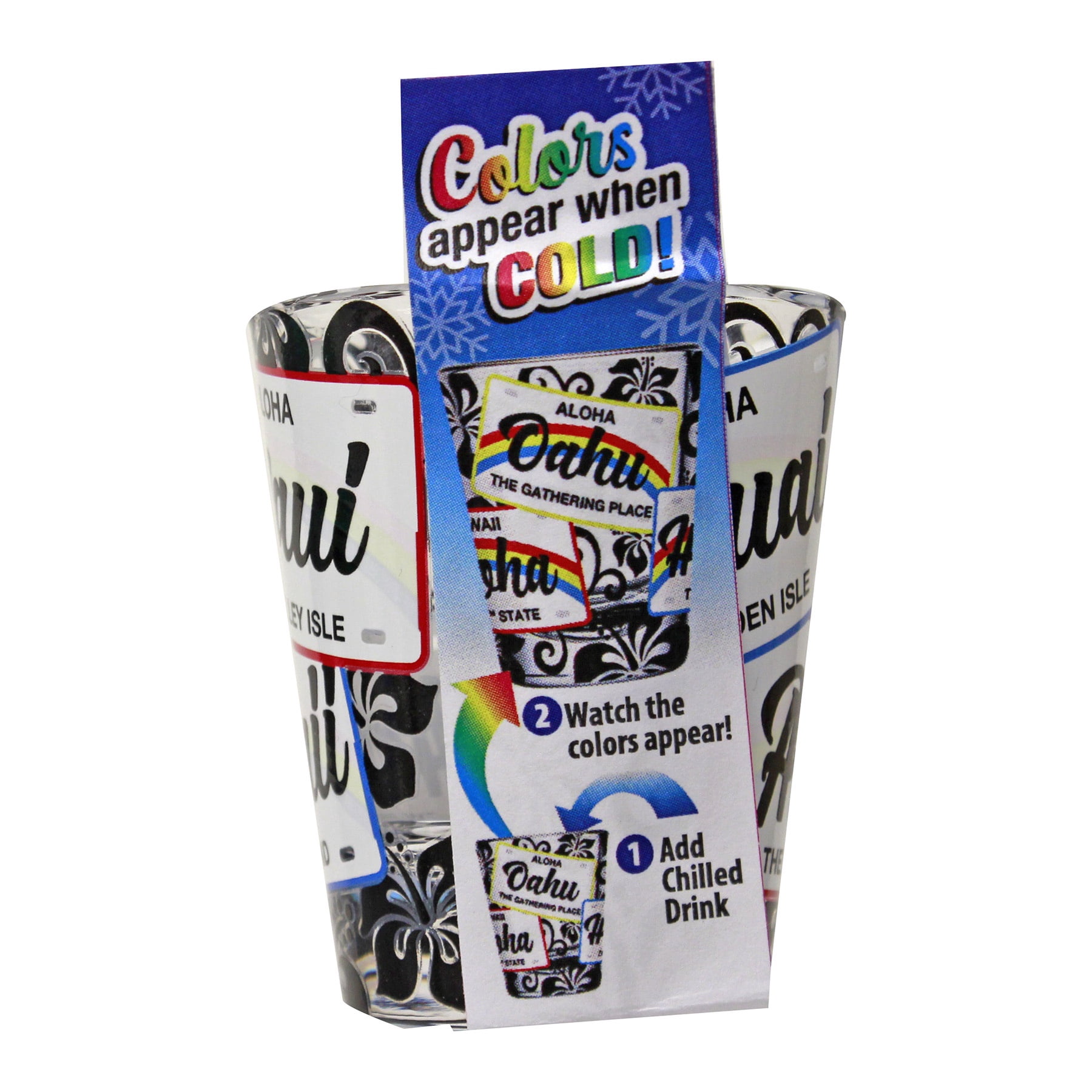 The Islander Group License Plate Color Changing Shot Glass, 1.5 oz