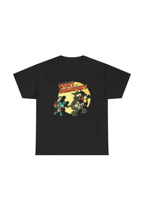 The Itchy And Scratchy Show Retro Cartoon Humor Graphic Cotton Unisex T-Shirt up to size 5XL
