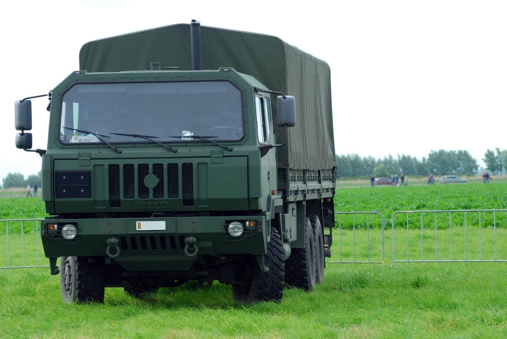 The Iveco M250 8 ton truck of the Belgian Army Canvas Art - Luc De JaegerStocktrek Images (17 x 12)