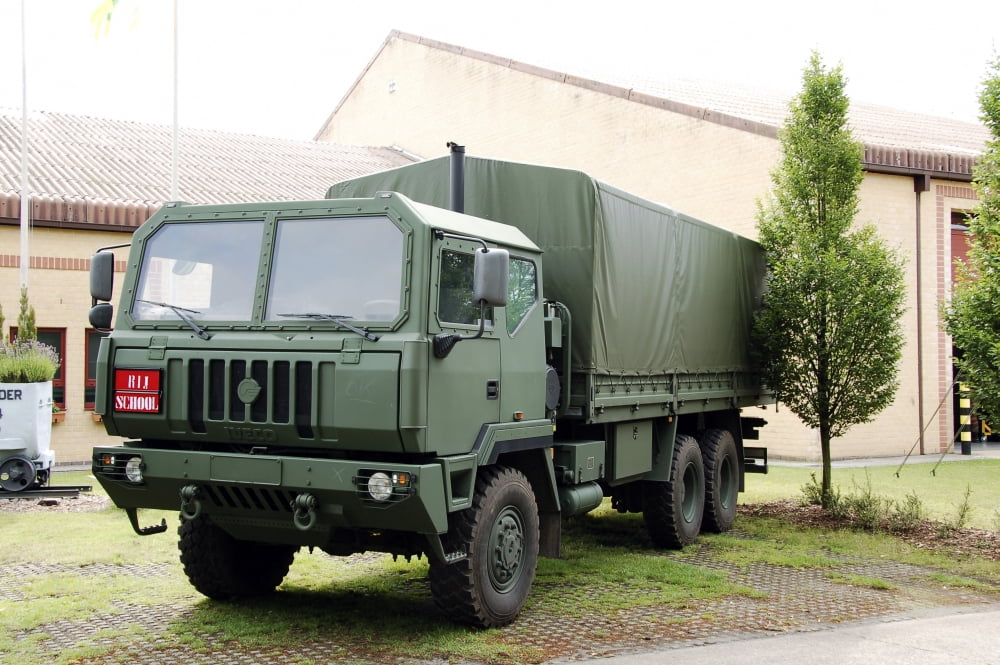 The Iveco M250 8 ton truck used by the Belgian Army Canvas Art - Luc De JaegerStocktrek Images (17 x 12)