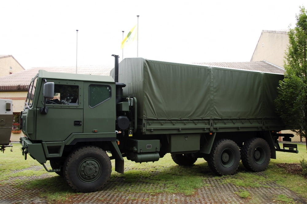 The Iveco M250 8 ton truck used by the Belgian Army Canvas Art - Luc De JaegerStocktrek Images (17 x 12)