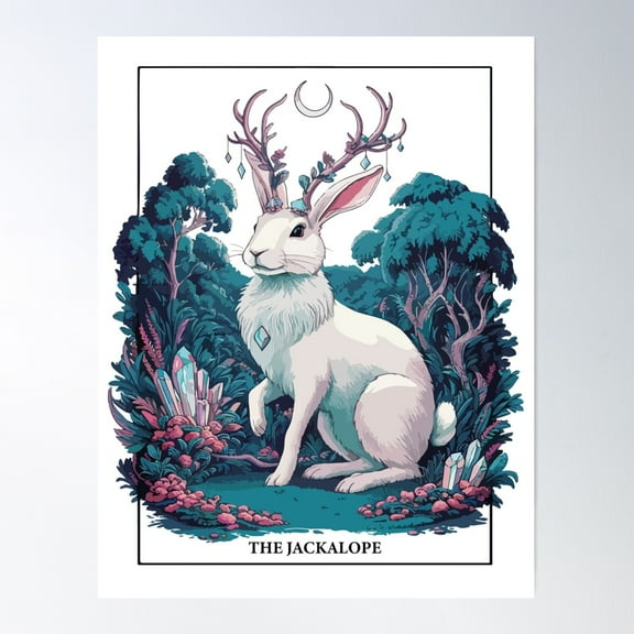 The Jackalope Poster Wall Art, Modern Wall Decor For Living Room Bedroom, 12x18 UNFRAMED