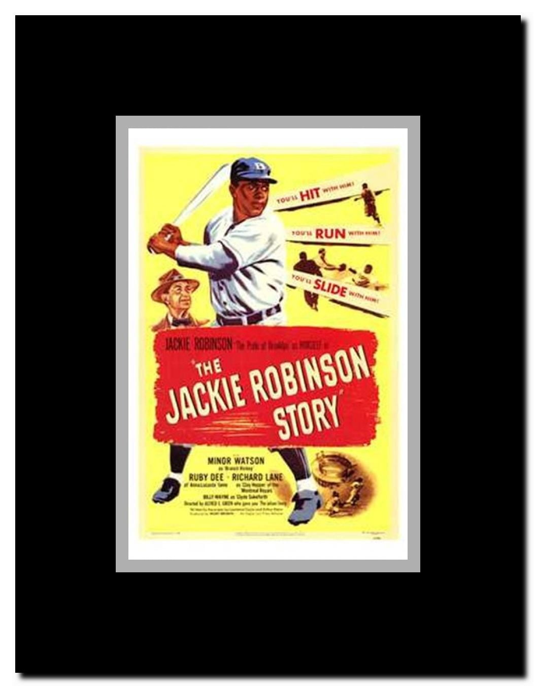 The Jackie Robinson Story Framed Movie Poster