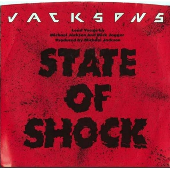 The Jacksons-State of Shock 1984 Original PS 45 MICK JAGGER MICHAEL JACKSON