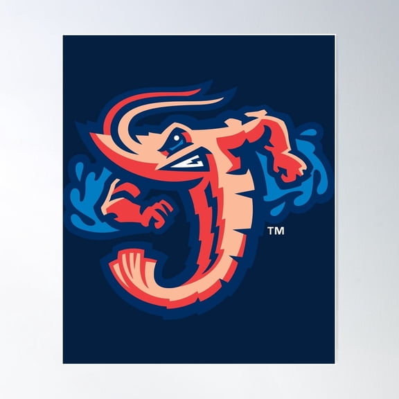 The-Jacksonville-Jumbo-Shrimp-Logo Poster Wall Art, UNFRAMED PAPER POSTER, Home Decor, Vintage Gift, Living Room Dercor