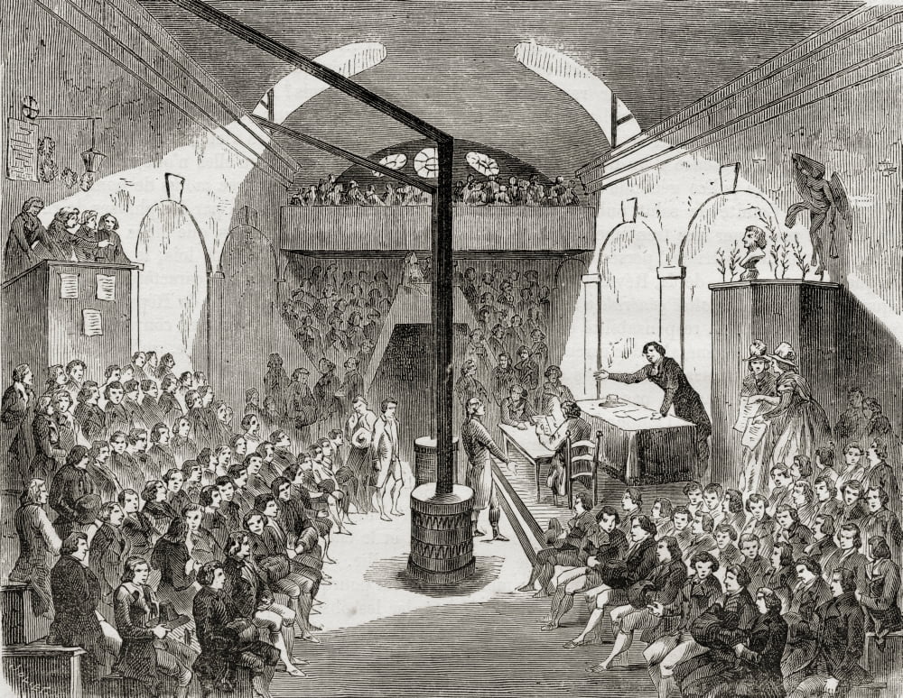 The Jacobins Club (1789-1794) From Histoire De La Revolution Francaise By Louis Blanc Canvas Art - Ken Welsh Design Pics (16 x 12)