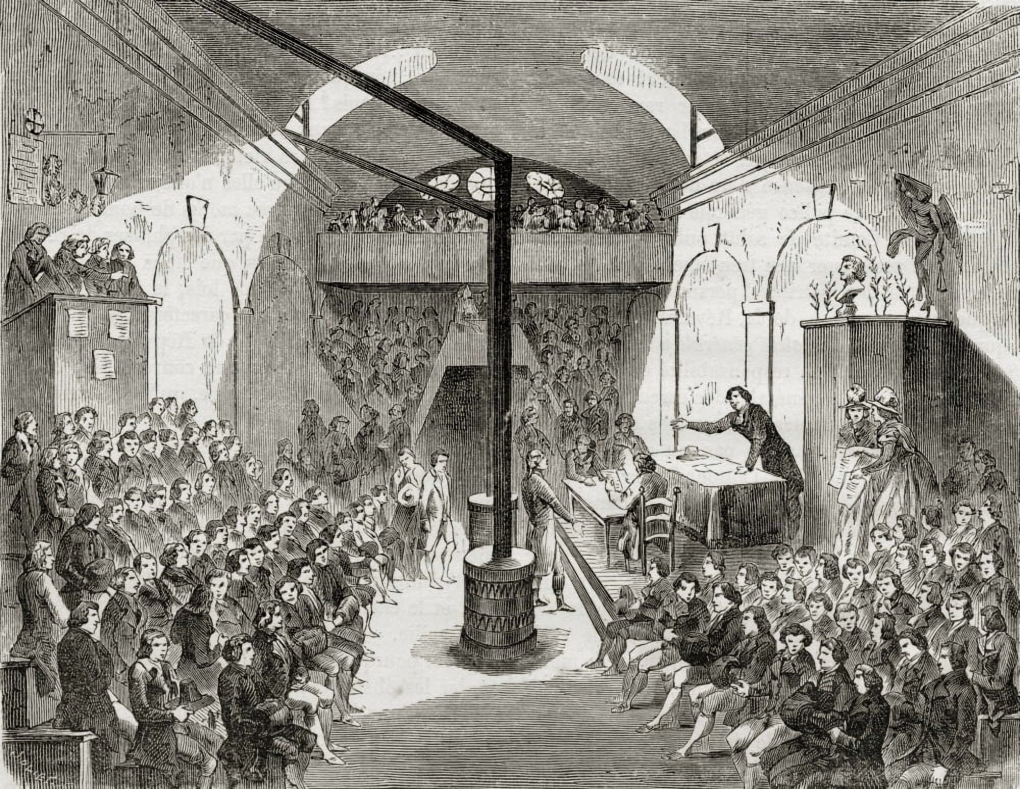 The Jacobins Club (1789-1794) From Histoire De La Revolution Francaise By Louis Blanc Canvas Art - Ken Welsh Design Pics (32 x 24)